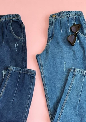 شلوار جین مام فیت کد 1668