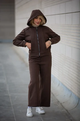 سویشرت زنانه کلاهدار استردار