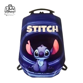 کوله‌پشتی مدرسه هارد کیس Marinox Marvel کد 1050 طرح استیچ بلو Stitch Blue