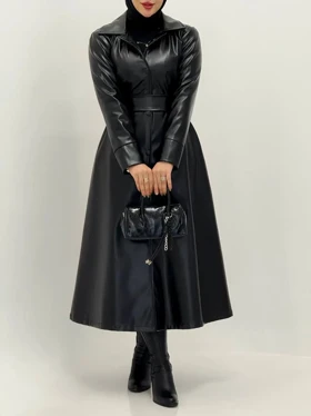 3692-پالتو چرم ژاکلین