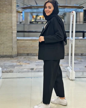 کت و شلوار راه‌راه تک‌رنگ شانتون