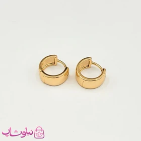 گوشواره حلقه‌ای پهن ژوپینگ آینه ای کد 2191