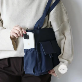 کیف زنانه بزرگ مدل کامان (سورمه ای)