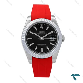 ساعت مردانه رولکس DateJust 2 بند رابر قرمز Rolex-6612-G