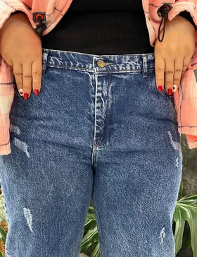 شلوار جین نیم بگ کد :1414821