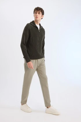شلوار Jogger پایه صاف کمردار ساق پا صاف C6022AX25SP