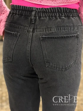 جین مام فیت کمرکش طرح زاپ قد 84