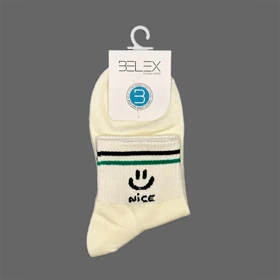 جوراب نیم ساق زنانه سوپر پنبه بلکس (نیکوتن پوش) طرح 10