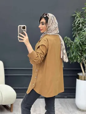 مانتو بغل سه دکمه سروناز