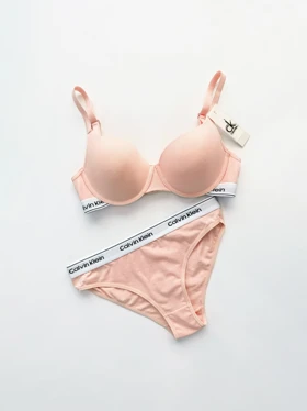 ست شورت اسلیپ و سوتین فنر دار نخ پنبه کلوین کلاین Calvin Klein