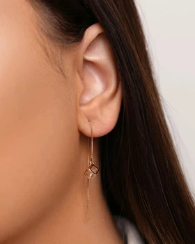 گوشواره بخیه ای مکعب ژوپینگ