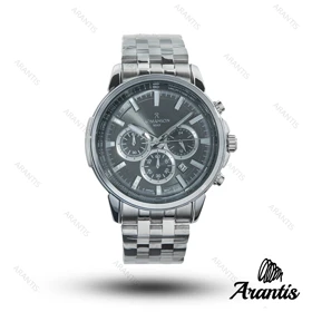 ساعت مردانه رومانسون مکس سه موتوره سیلور صفحه خاکستری m-10227