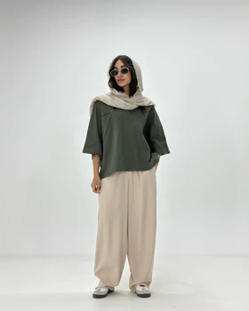 شومیز کتان پنبه