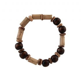 دستبند زنانه چوبی مدل مهره ای