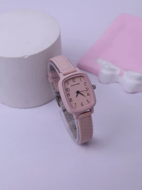 ساعت زنانه چرمی کوتاکه کد W399 (گلبهی)