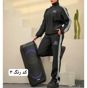 ست بلوز شلوار ادیداس نیم زیپ 7002