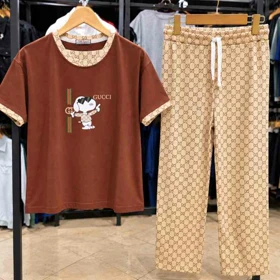 لباس خانگی زنانه تیشرت شلوار سگ Gucci