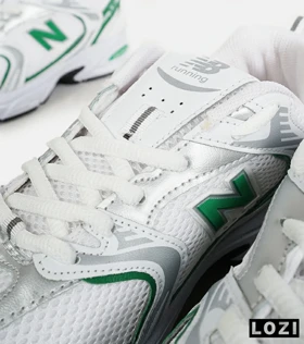 کفش کتانی مردانه و زنانه سفید سبز NEW BALANCE 530