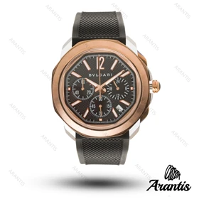 ساعت بولگاری مردانه کرنوگراف octo finissimo اکتو فینیسیمو رزگلد مشکی m-10306