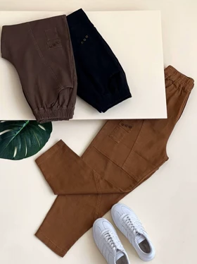 شلوار کتان کبریتی مام فیت کد 1850