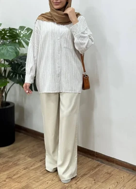 تونیک مانتویی جلو دکمه پاستیلی