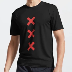 تیشرت لانگ ورزشی آژاکس تیشرت لانگ Ajax طرح 3 Crosses of football