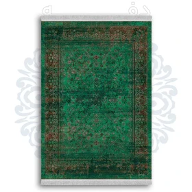 فرشینه از جنس پارچه هازان مخمل ترک طرح سنتی و مدرن برند دفه کد DDSMM90