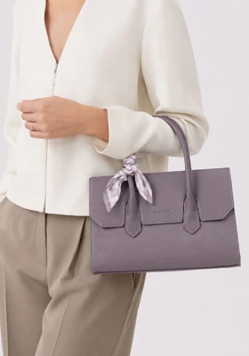 کیف مجلسی زنانه چرم مصنوعی دیوید جونز DAVIDJONES (کرم روشن)