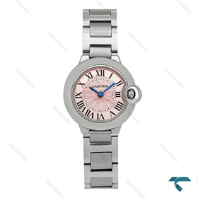 ساعت کارتیه بالن بلو نقره ای صفحه صورتی اسمال Cartier-8156-L