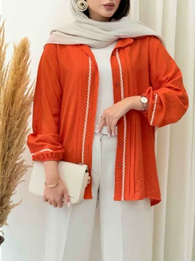 مانتو آستین کش نواردوزی