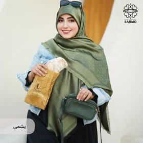 روسری ژاکارد رونا خطی (یشمی)