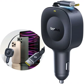 شارژر فندکی فست شارژ بیسوس Baseus مدل C0206400 توان 30 وات با کابل