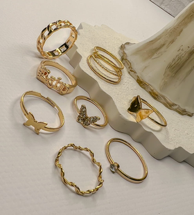 انگشتر پکی پروانه مینیمال ring pack