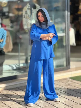 ست دو تیکه مانتو وشلوار کد 755