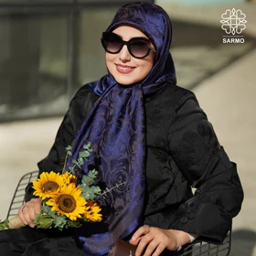 روسری ژاکارد رونا گل رز