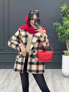 پالتو چهارخونه شش دکمه