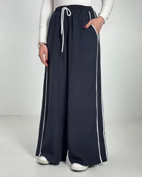 شلوار فول بگ بغل مغزی کد 200285 (سرمه ای)