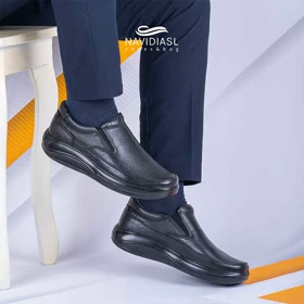 کفش مردانه چرم اداری و روزانه طبی کد 7020013