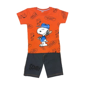 ست تیشرت آستین کوتاه و شلوارک پسرانه مدل اسنوپی کد 1147