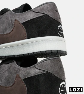 کفش کتانی مردانه قهوه ای طوسی مشکی قهوه ای NIKE travis scott