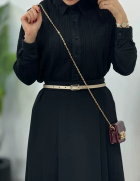 ست دو تیکه تاپ و شومیز سوزندوزی پونل(ایراد دار)