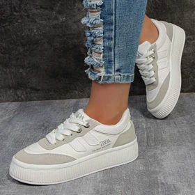 کفش کتانی زنانه مدل زارا zara رنگ سفید