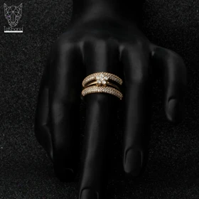 انگشتر گل الماس سه لاین ژوپینگ