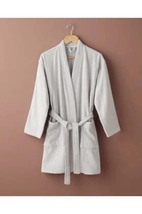 روبدوشامبر English Home مدل Cotton Line پنبه‌ای XXL - طوسی روشن