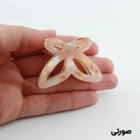 کلیپس دخترانه فلزی مدل پروانه آبرنگی کوچک (صورتی)