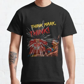 تیشرت Invincible | تیشرت شکست ناپذیر طرح THINK MARK, THINK! کد 121732