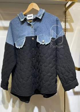 کت ترکیبی جین و پافر