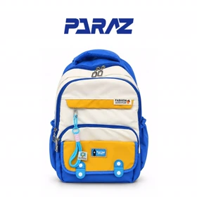 کوله پشتی تمام وارداتی فانتزی مدل فشن زرد و آبی کد 634