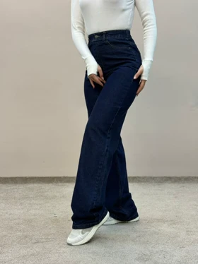 شلوار جین زغالی نیمبگ خامشور6280