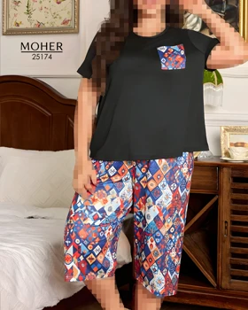 ست تیشرت و شلوارک راحتی سایز بزرگ